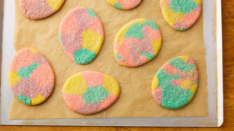 Easter Egg Sugar Cookies
 Marbled Easter Egg Sugar Cookie Cutouts Recipe