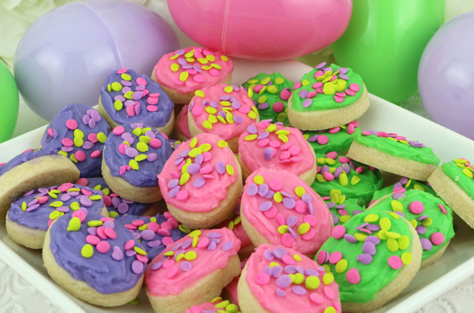 Easter Egg Sugar Cookies
 Easter Egg Sugar Cookie Bites Two Sisters