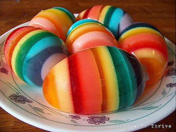 Easter Jello Desserts
 DIY Rainbow Jello Easter Egg