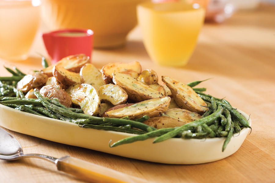 Easter Main Dishes
 Roasted Fingerlings and Green Beans With Creamy Tarragon