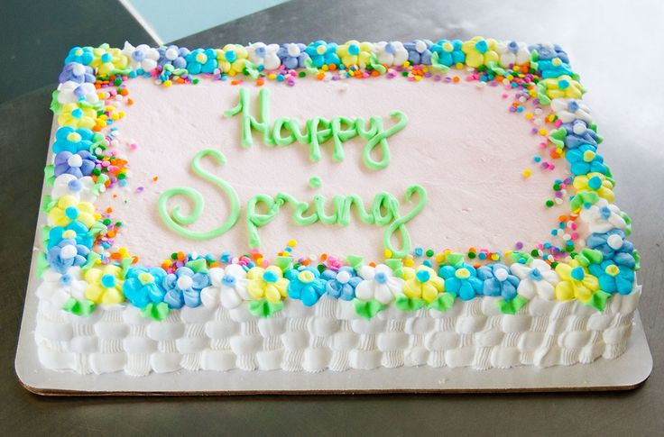 Easter Sheet Cake Ideas
 A pretty "Happy Spring" sheet cake Cake 018