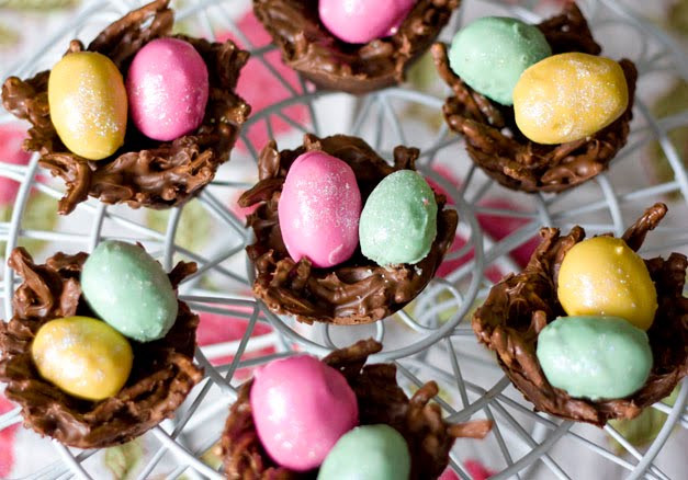 Easter Themed Desserts
 Erica s Sweet Tooth Cookie Dough Eggs and Chocolate PB Nests