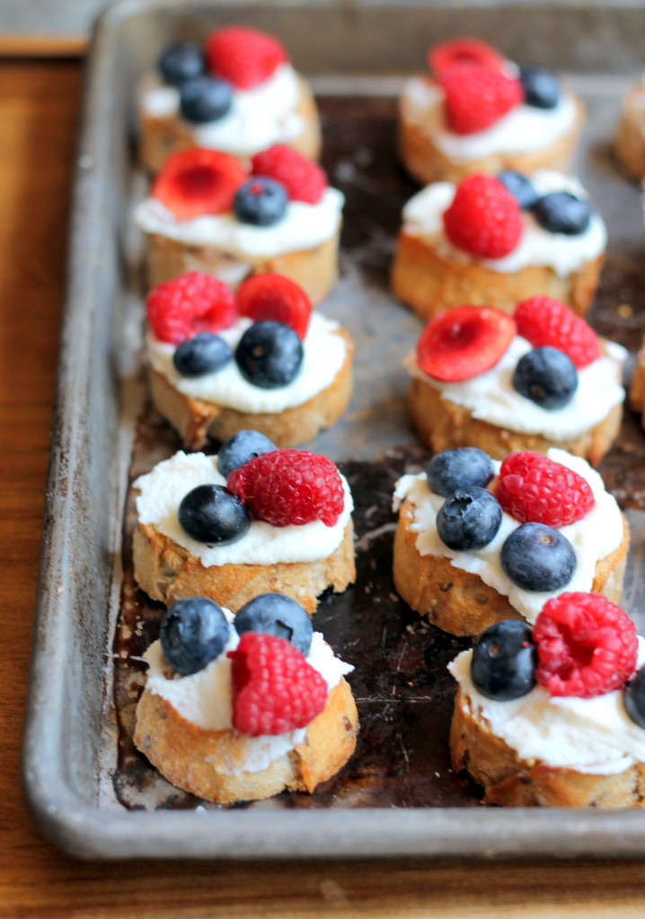 Easy 4Th Of July Appetizers
 Summer Berry Crostini with Lemon Ricotta Honey