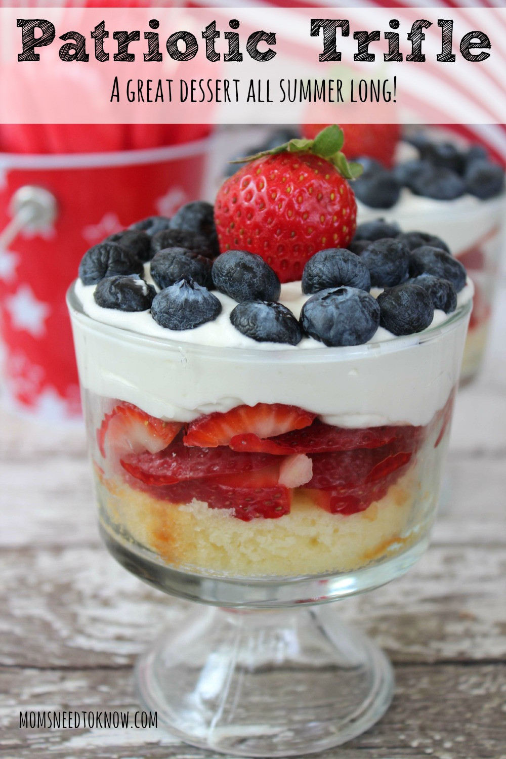 Easy 4Th Of July Dessert Recipes Red White And Blue
 Red White Blue Trifle for the 4th of July
