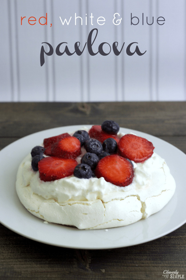 Easy 4Th Of July Dessert Recipes Red White And Blue
 Red White and Blue Pavlova July 4th Dessert Recipe