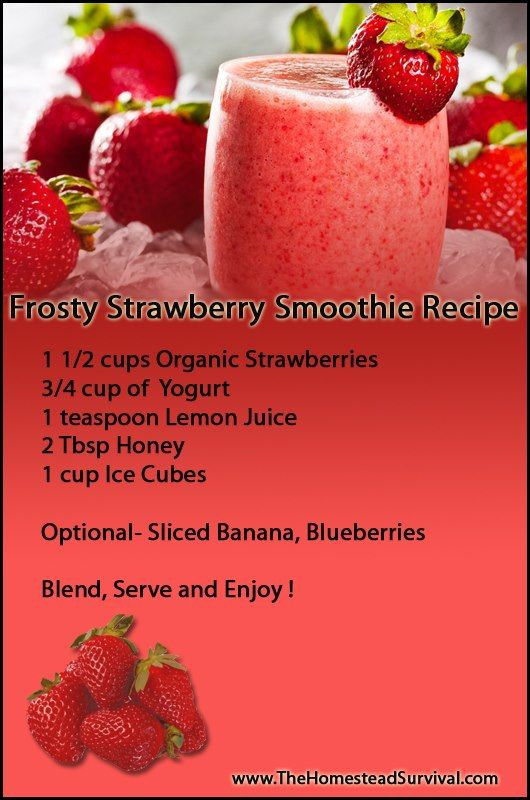 Easy And Healthy Smoothie Recipes
 Frosty Strawberry Smoothie Recipe The Homestead Survival