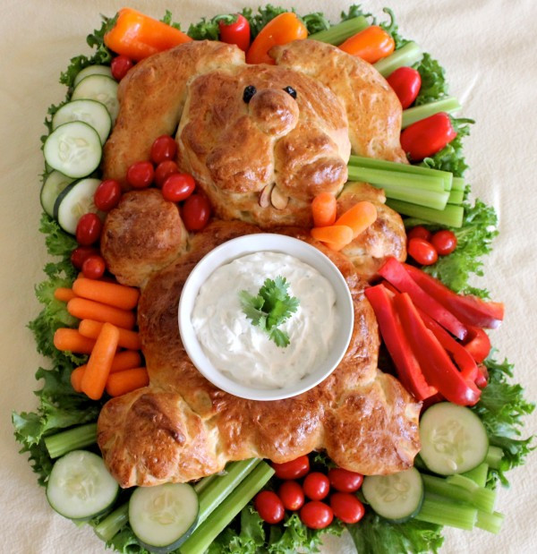 Easy Easter Appetizers
 Bunny Bread Crudité Platter – A Simple Easter Appetizer