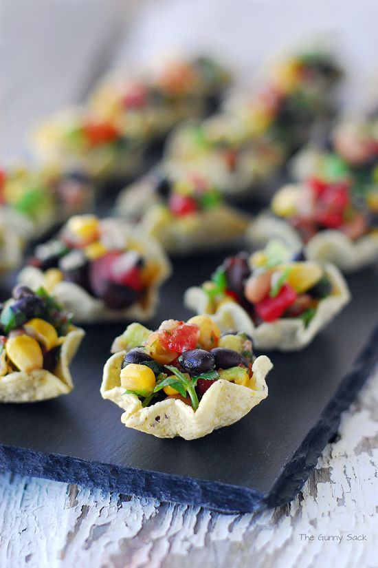 Easy Healthy Appetizers
 Cowboy Caviar Cups An easy appetizer recipe that is full