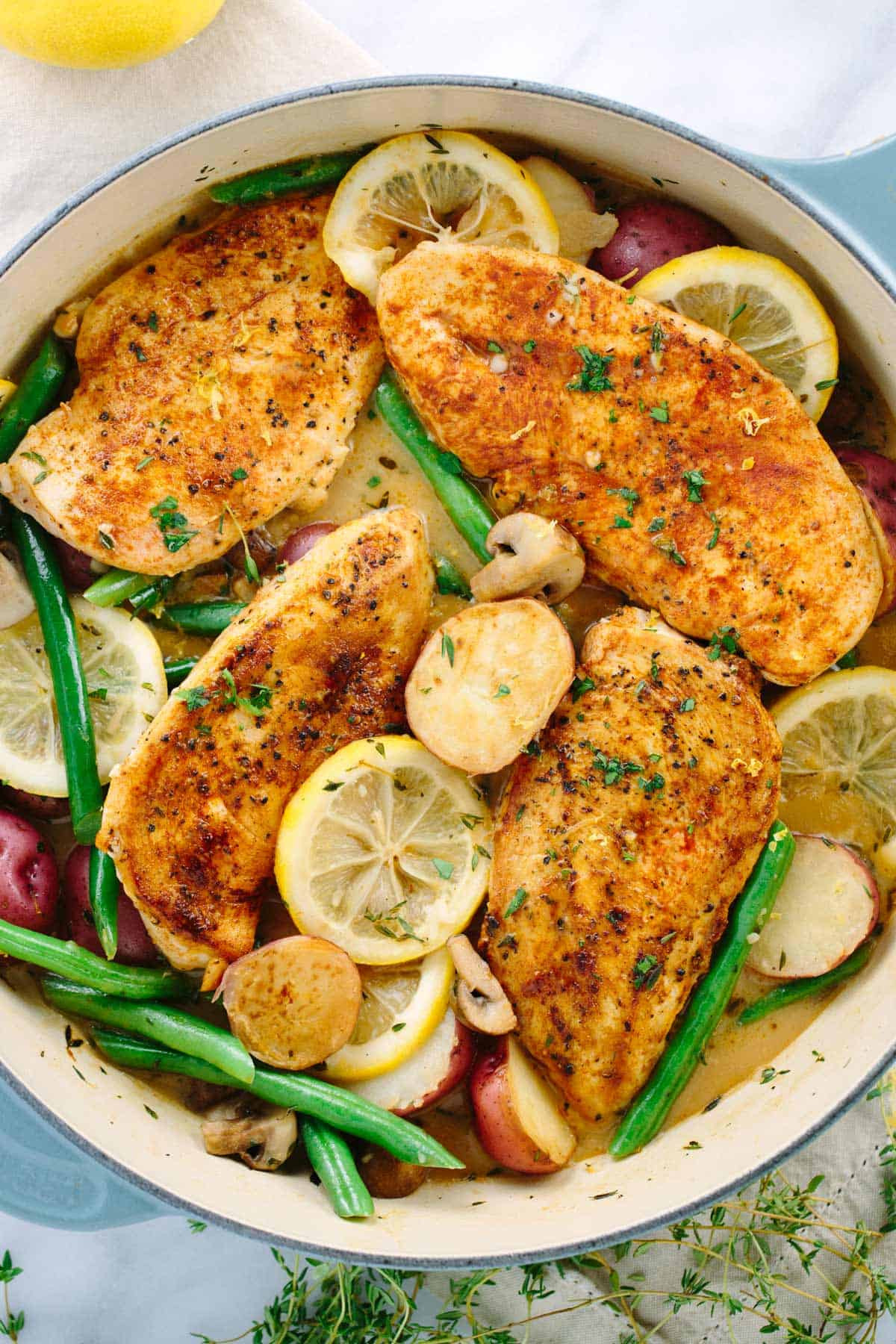 Easy Healthy Chicken Dinners
 e Pot Lemon Chicken with Ve ables Recipe