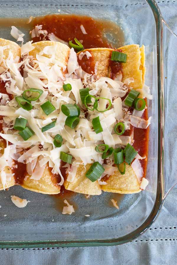 Easy Healthy Chicken Enchiladas
 Chicken Enchiladas made with Homemade Enchilada Sauce