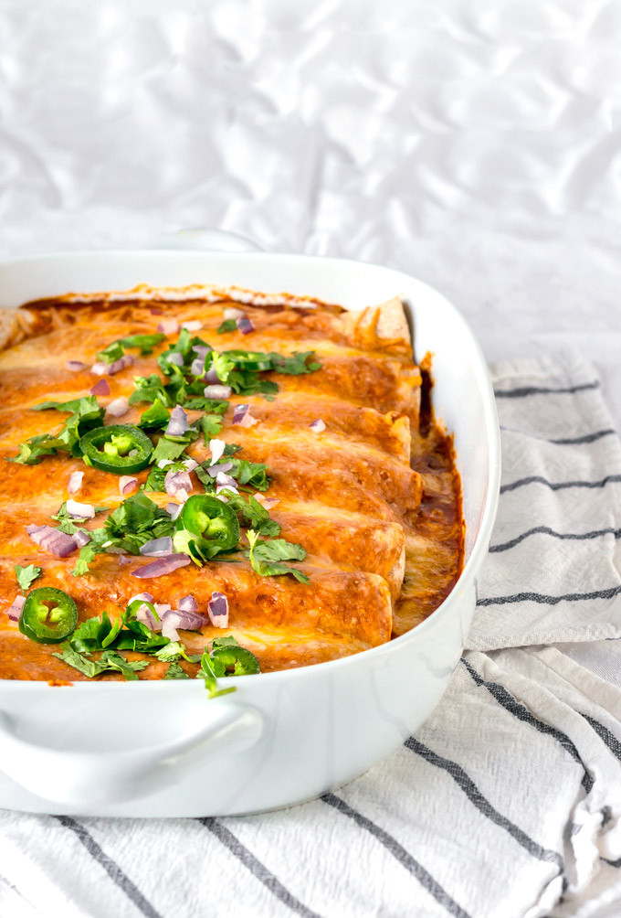 Easy Healthy Chicken Enchiladas
 Rotisserie chicken enchiladas with a simple enchilada