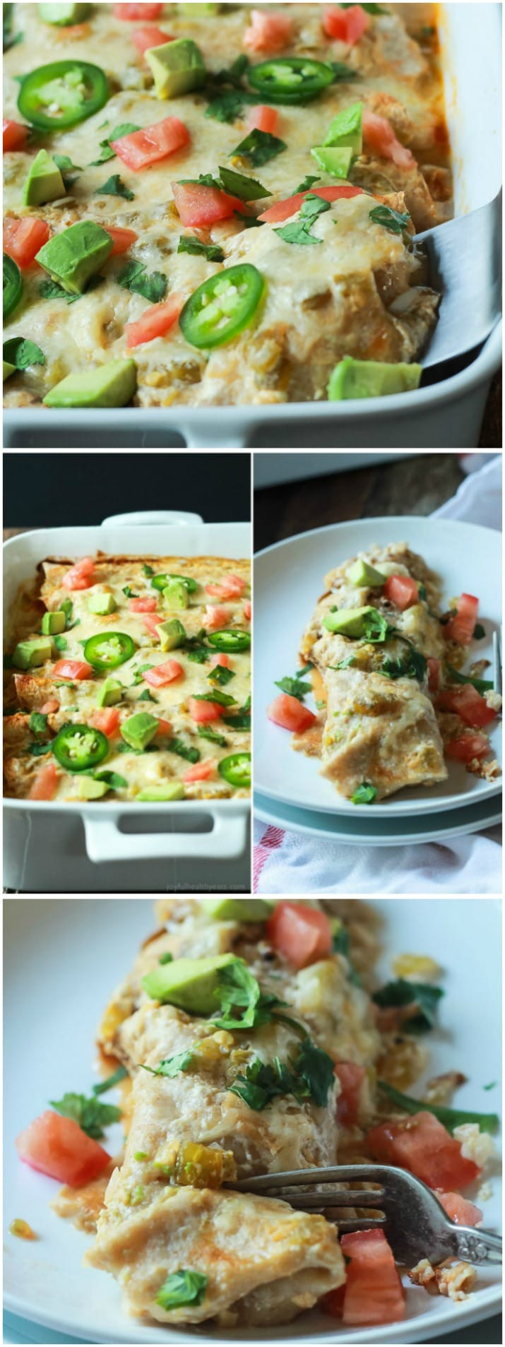 Easy Healthy Chicken Enchiladas
 Easy Chicken Enchilada Recipe with Creamy Green Chili