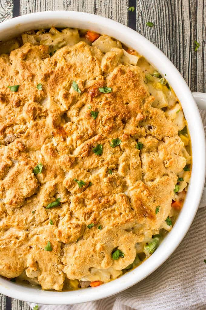 Easy Healthy Chicken Pot Pie
 Easy healthy chicken pot pie with biscuit top Family