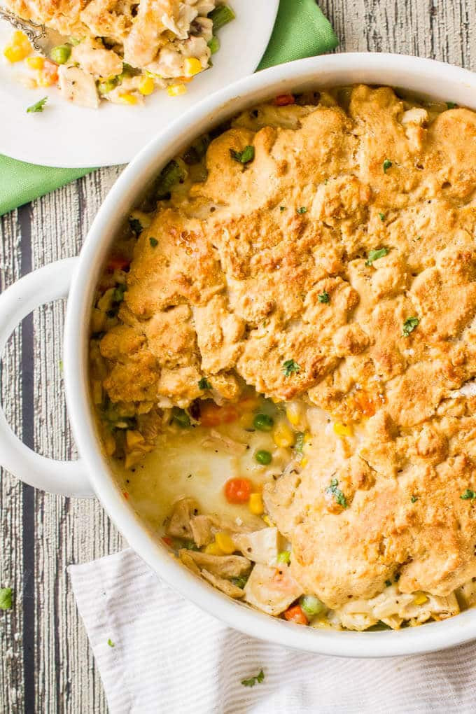 Easy Healthy Chicken Pot Pie
 Easy healthy chicken pot pie with biscuit top Family