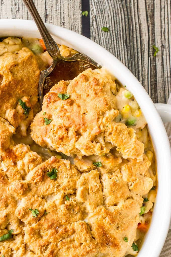 Easy Healthy Chicken Pot Pie
 Easy healthy chicken pot pie with biscuit top Family