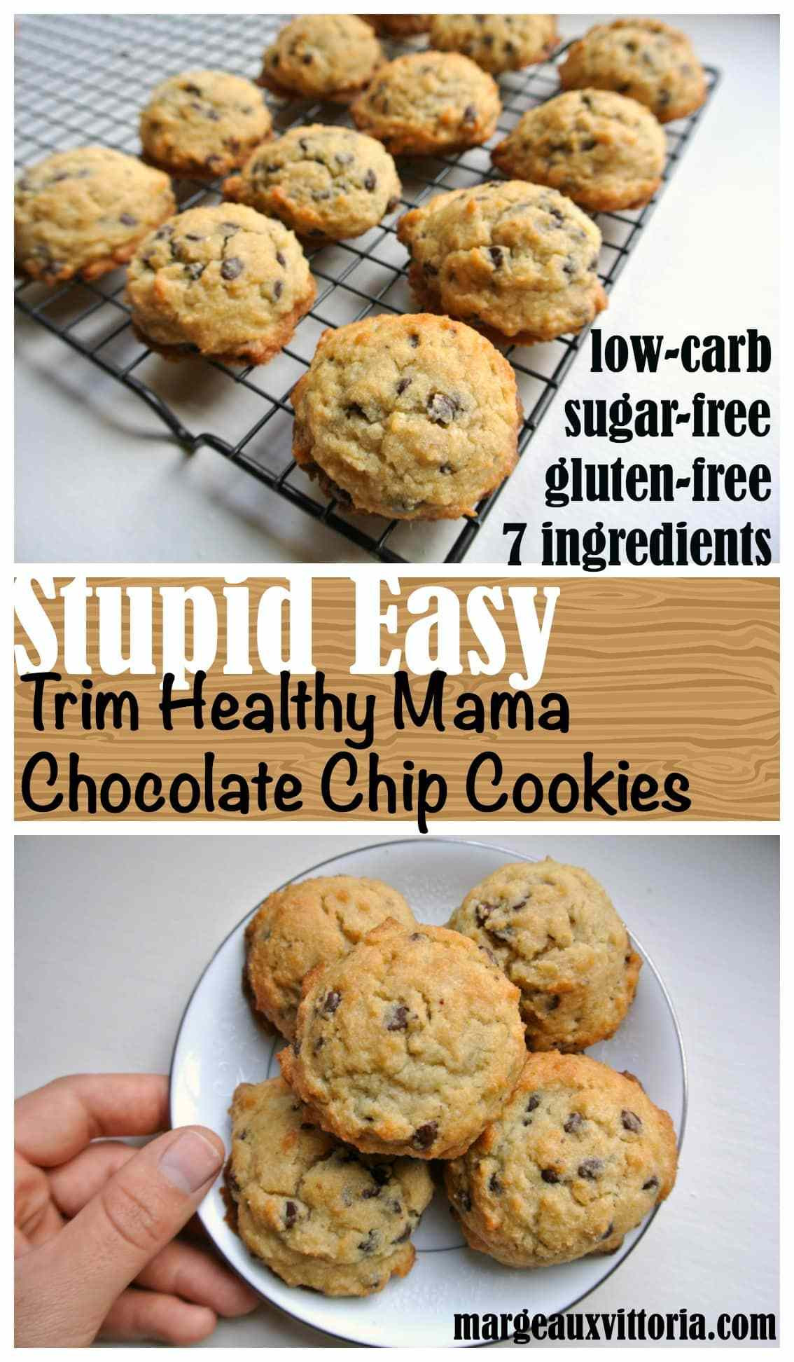 Easy Healthy Chocolate Chip Cookies
 Stupid Easy Trim Healthy Mama Chocolate Chip Cookies