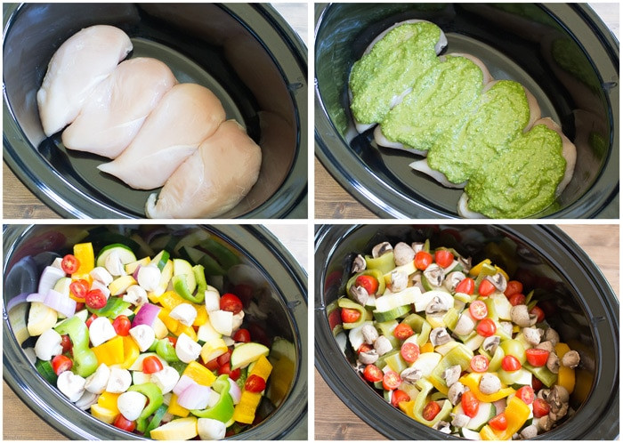 Easy Healthy Crockpot Dinners
 Chicken Pesto Pasta Easy Crock Pot Recipe Bren Did