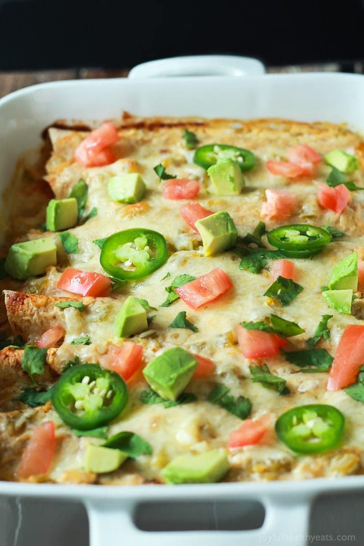 Easy Healthy Enchiladas
 Easy Chicken Enchilada Recipe with Creamy Green Chili