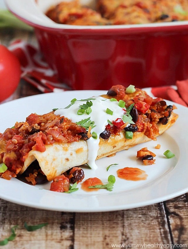 Easy Healthy Enchiladas
 Chicken Black Bean & Quinoa Enchiladas Yummy Healthy Easy