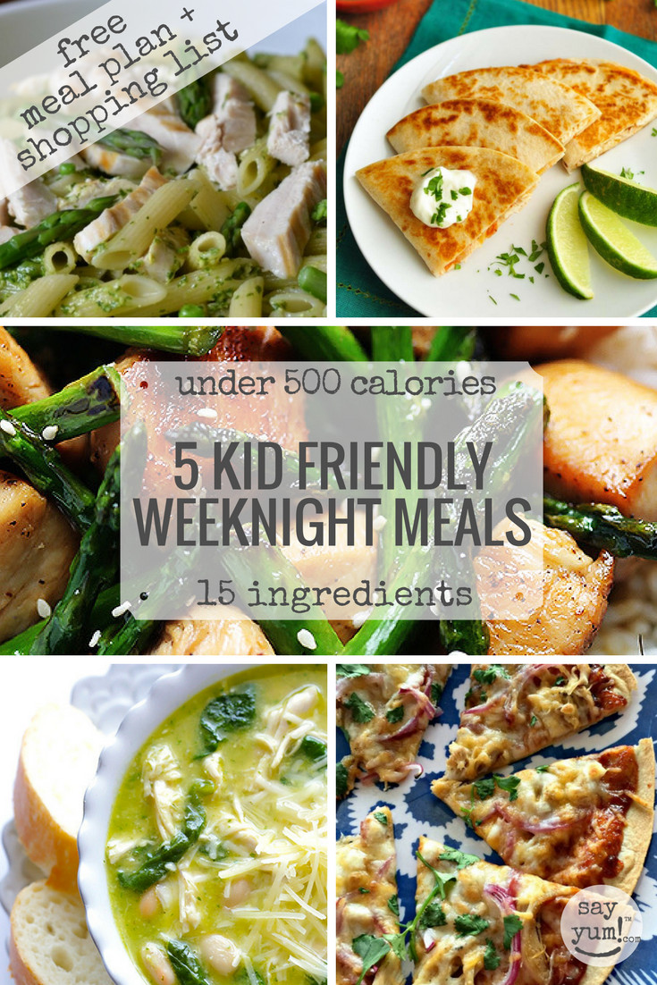 Easy Healthy Kid Dinners
 5 kid friendly easy spring weeknight dinners under 500