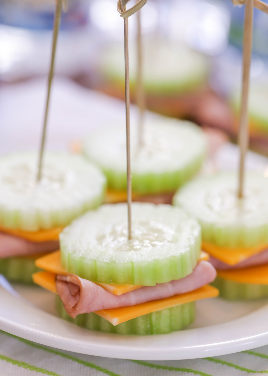 Easy Healthy Party Snacks
 Cucumber Sandwiches