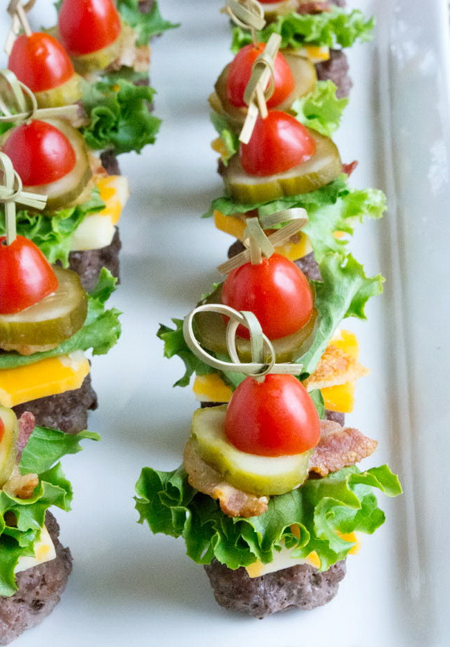 Easy Healthy Party Snacks
 Cheesy Ground Beef BLT Bite – Cheap & Easy Healthy Party