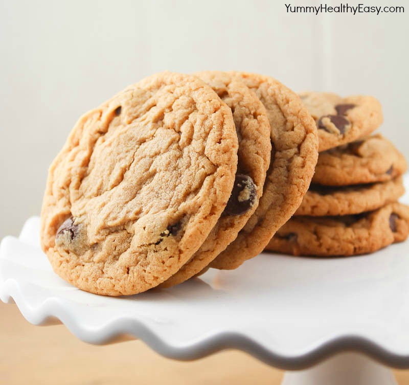 Easy Healthy Peanut Butter Cookies
 Peanut Butter & Chocolate Chip Cookies Yummy Healthy Easy