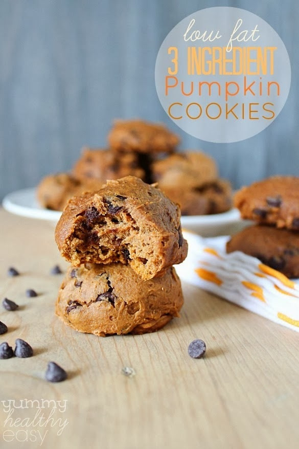 Easy Healthy Pumpkin Cookies
 Low Fat 3 Ingre nt Pumpkin Chocolate Chip Cookies