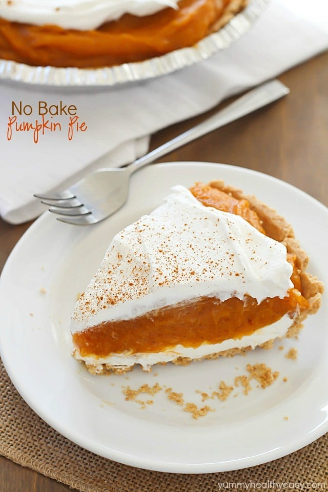 Easy Healthy Pumpkin Pie Recipe
 No Bake Pumpkin Pie Yummy Healthy Easy