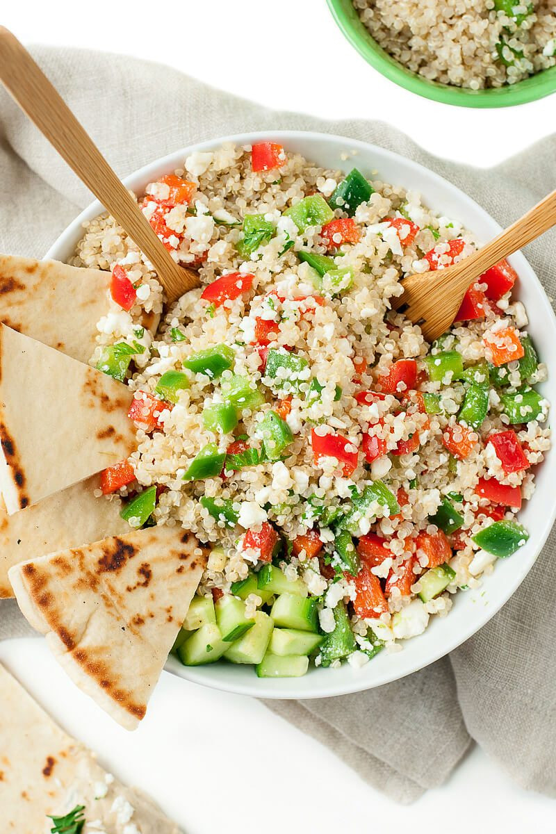 Easy Healthy Quinoa Recipes
 Greek Quinoa Bowls Healthy Ve arian Grain Bowls Peas