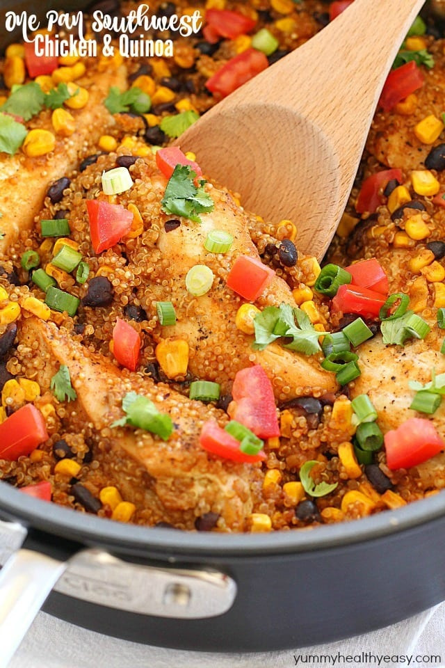 Easy Healthy Quinoa Recipes
 e Pan Southwest Chicken & Quinoa Recipe Yummy Healthy Easy