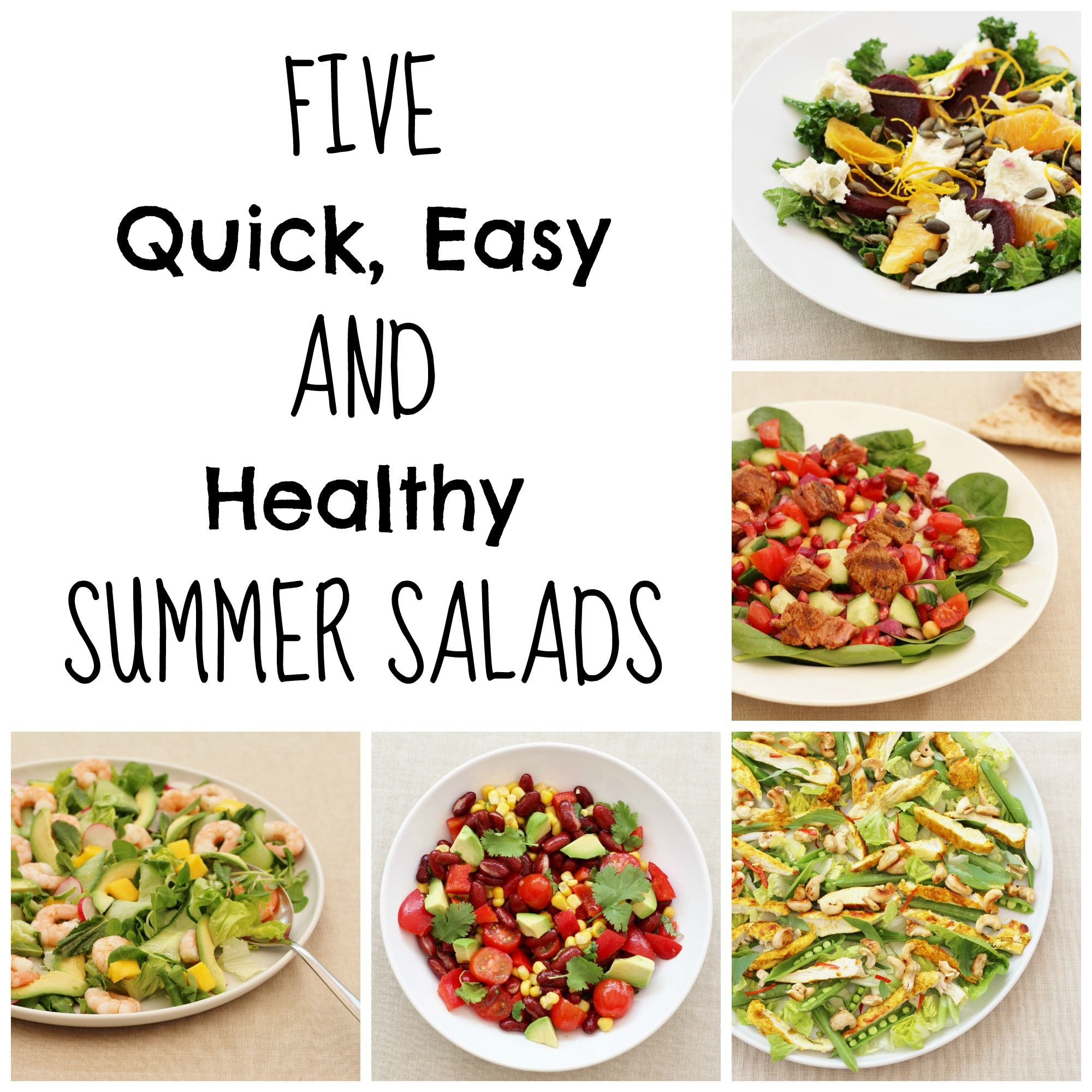 Easy Healthy Salads
 5 Quick Easy AND Healthy Summer Salads Easy Peasy Foo