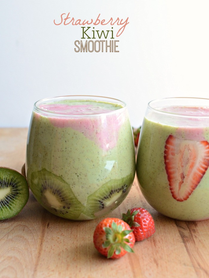 Easy Healthy Smoothies
 Strawberry Kiwi Smoothie Recipe