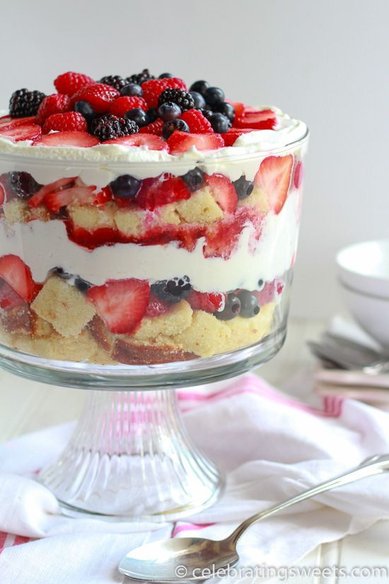 Easy July 4Th Desserts
 Berries and Cream Trifle Recipe