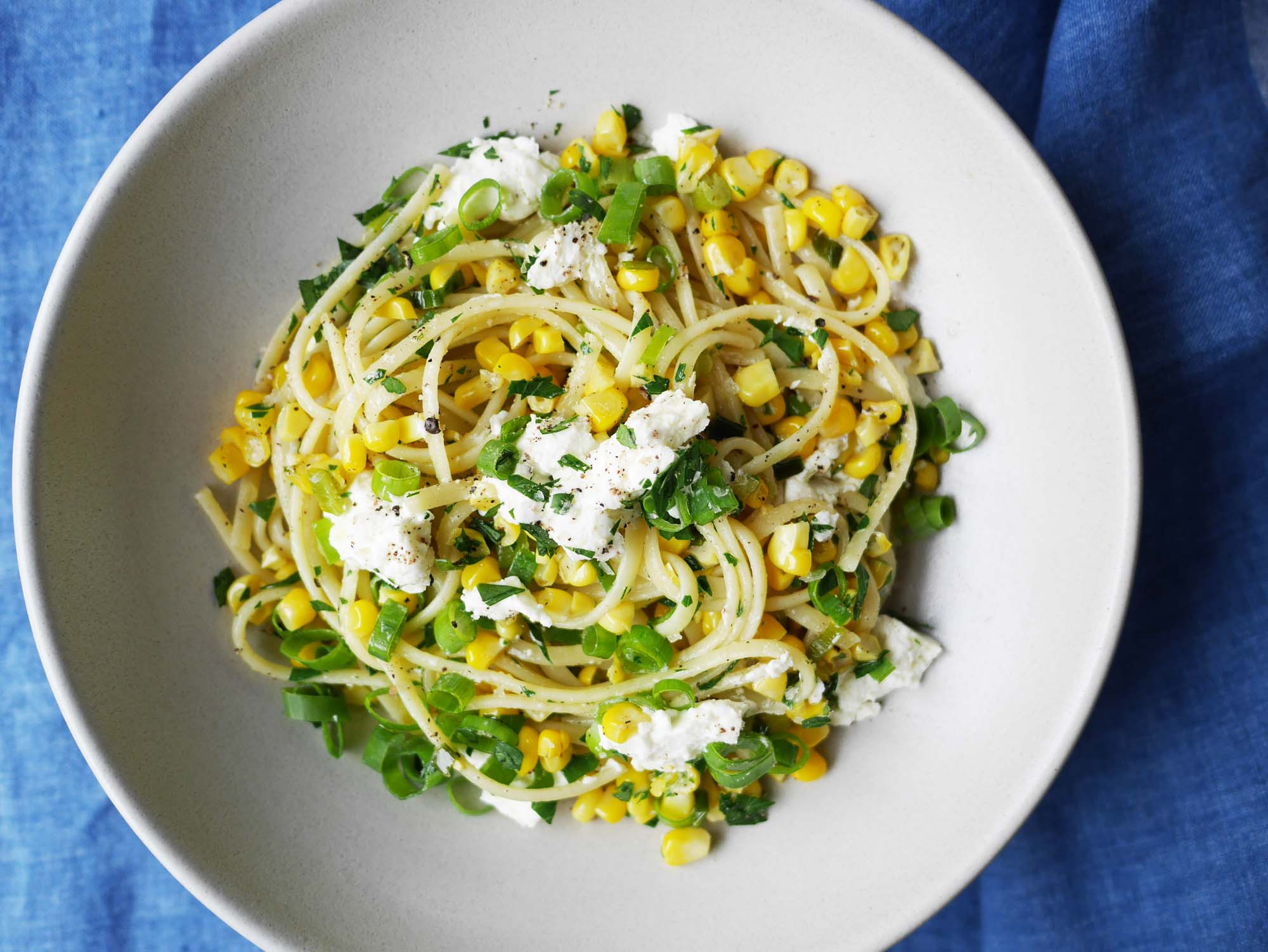 Easy Light Summer Dinners
 pasta close up