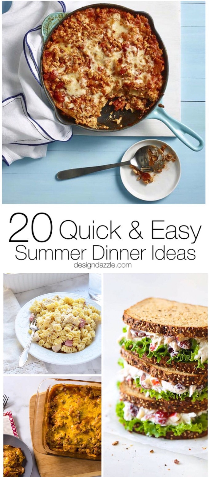 Easy Summer Dinner Recipes For Family
 Quick and Easy Summer Dinner Ideas Design Dazzle