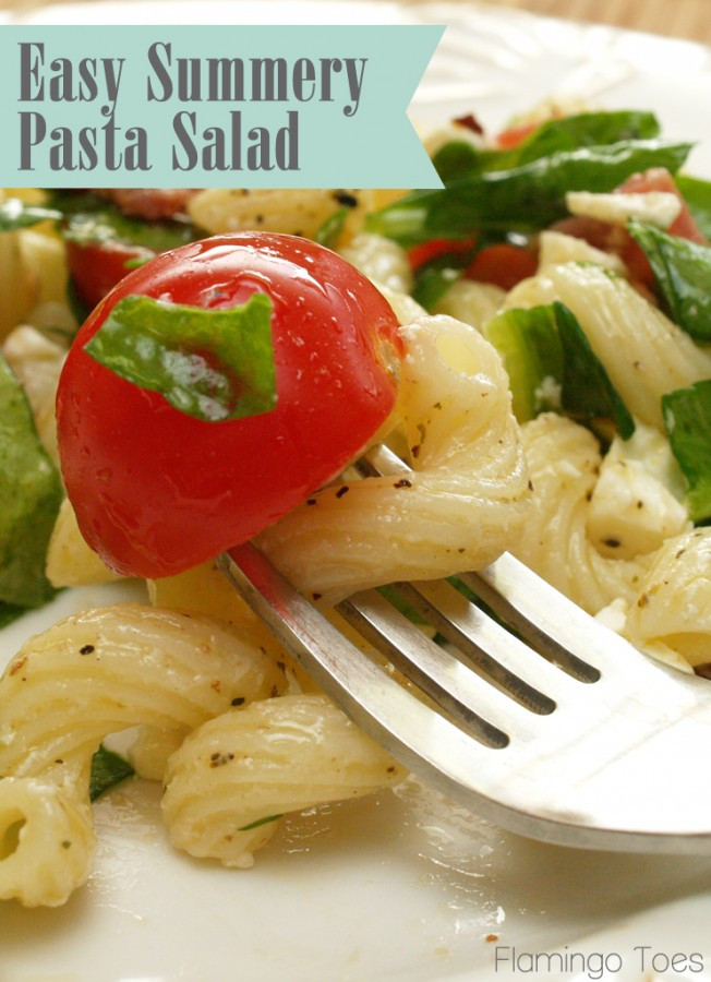 Easy Summer Pasta Salad
 Easy Summer Pasta Salad from Flamingo Toes