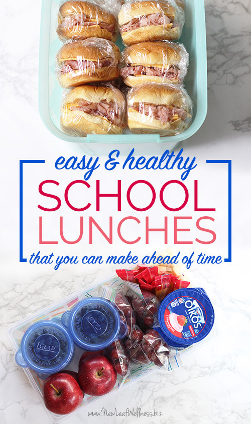 Easy To Make Healthy Lunches
 Easy & Healthy School Lunches You Can Make Ahead of Time