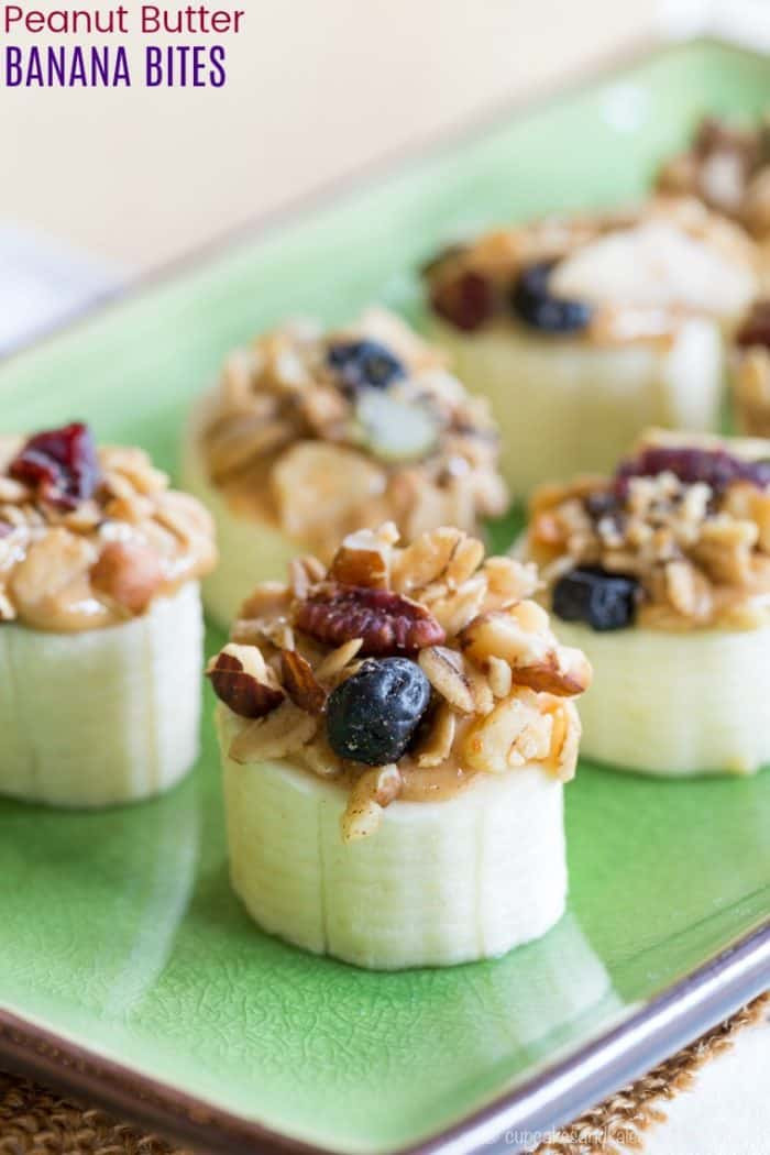 Easy To Make Healthy Snacks
 Easy Peanut Butter Banana Snacks Cupcakes & Kale Chips