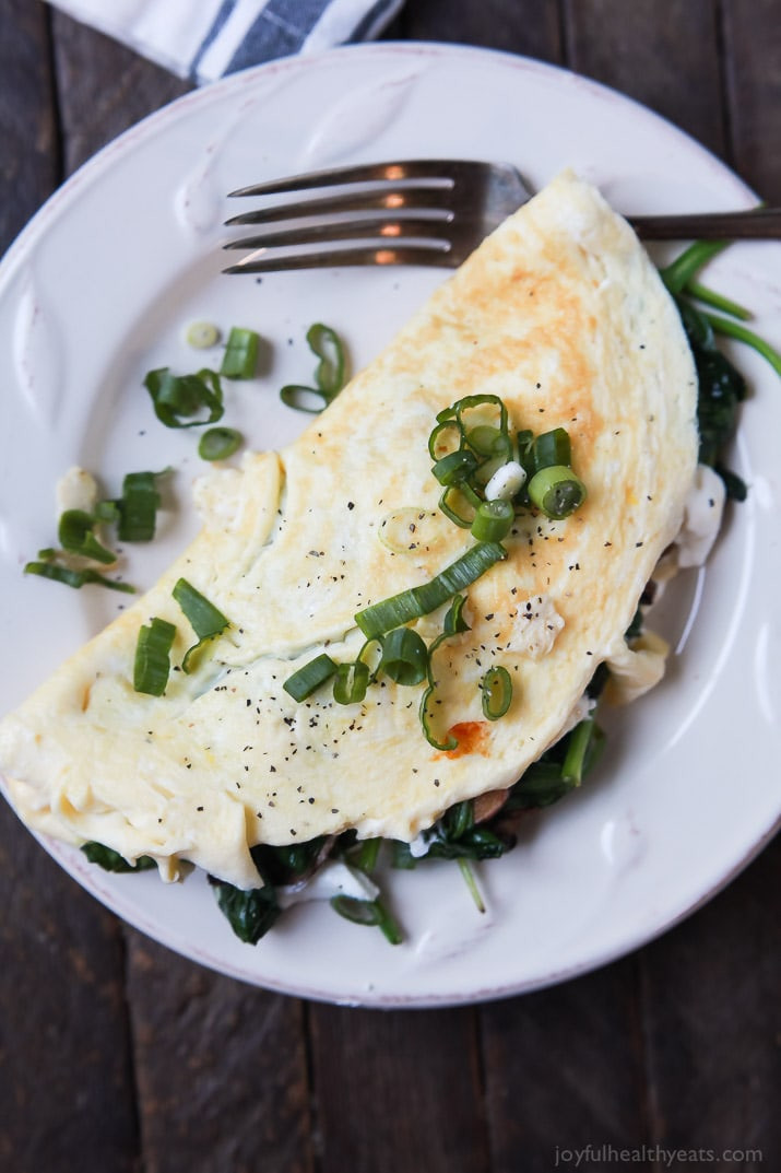 Egg White Breakfast Recipes Healthy
 Mushroom Spinach Omelette Recipe