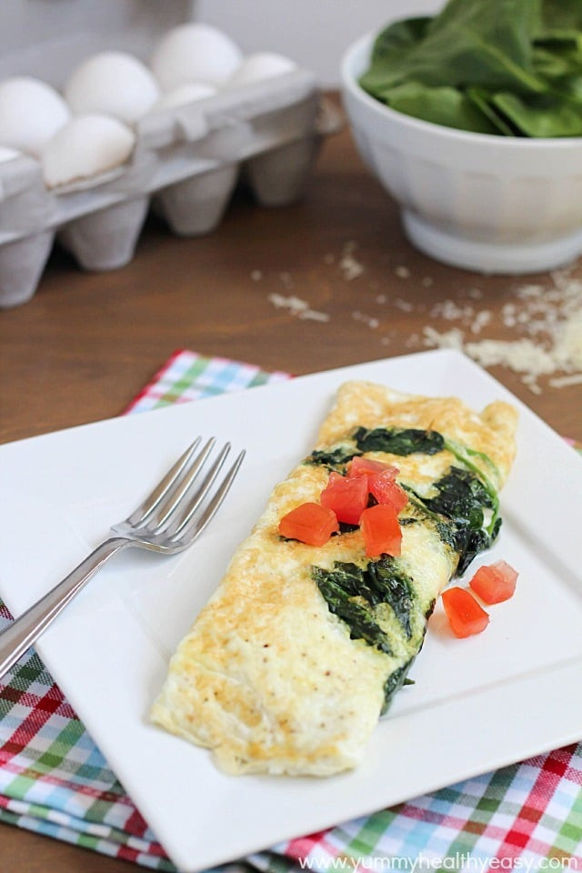 Egg White Breakfast Recipes Healthy
 Easy Spinach & Egg White Omelette Yummy Healthy Easy