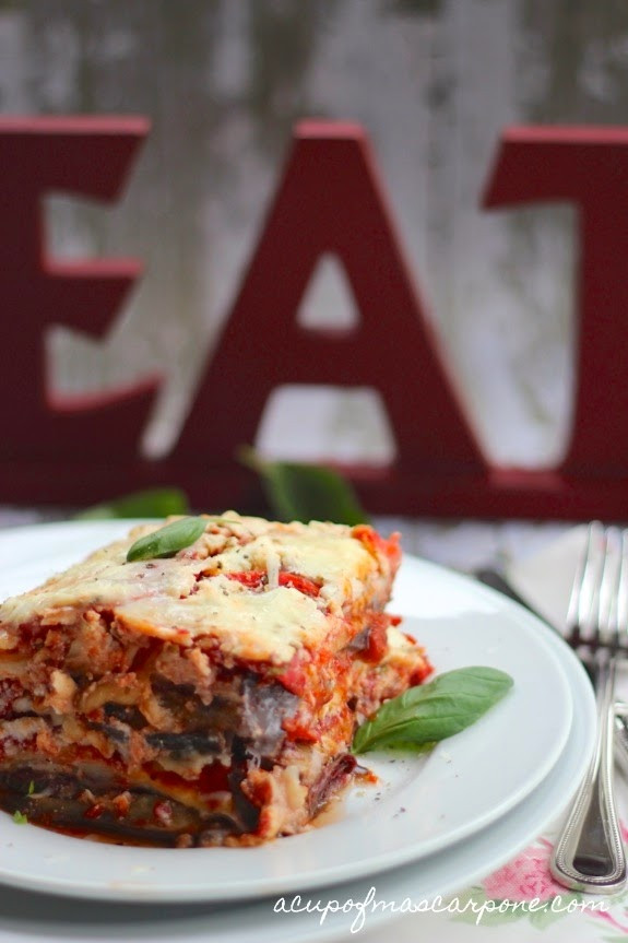 Eggplant Lasagna Healthy
 a cup of mascarpone eggplant lasagna