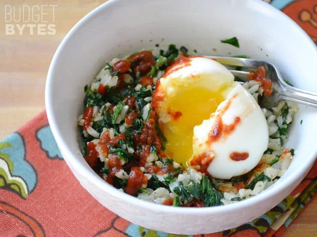 Eggs And Rice For Breakfast Healthy
 SNAP Challenge Spinach Rice Breakfast Bowls Bud Bytes