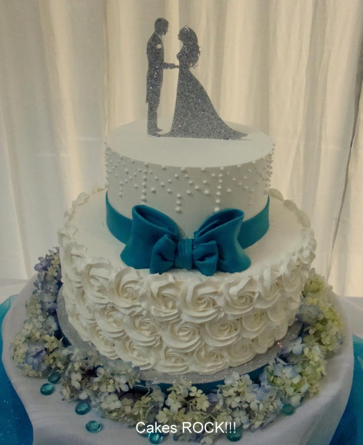 Elegant Buttercream Wedding Cakes
 Simply Elegant Buttercream Wedding Cake Cake by Cakes