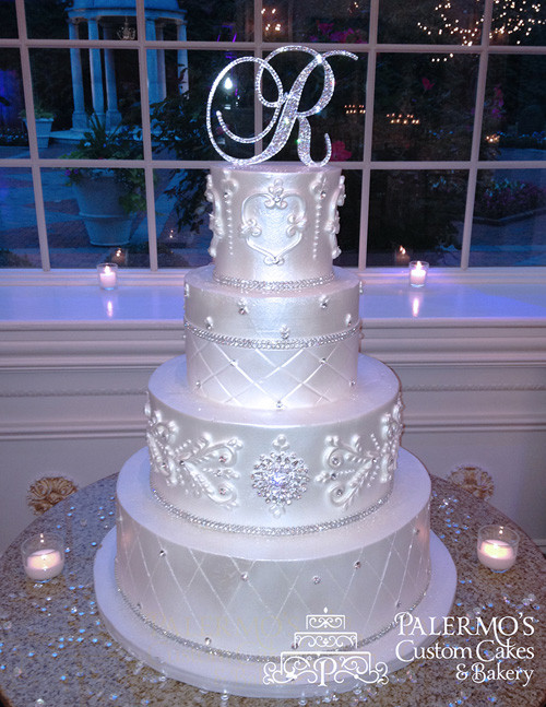 Elegant Wedding Cakes With Bling
 Elegant Jewelry Bling Cake • Palermo s Custom Cakes & Bakery