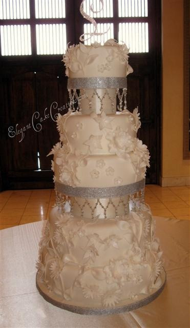 Elegant Wedding Cakes With Bling
 17 Best images about Wedding Cake Bling on Pinterest