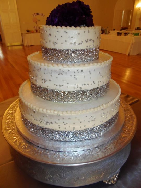 Elegant Wedding Cakes With Bling
 Elegant Bling wedding cake cake by Nancy s Fancy s Cakes