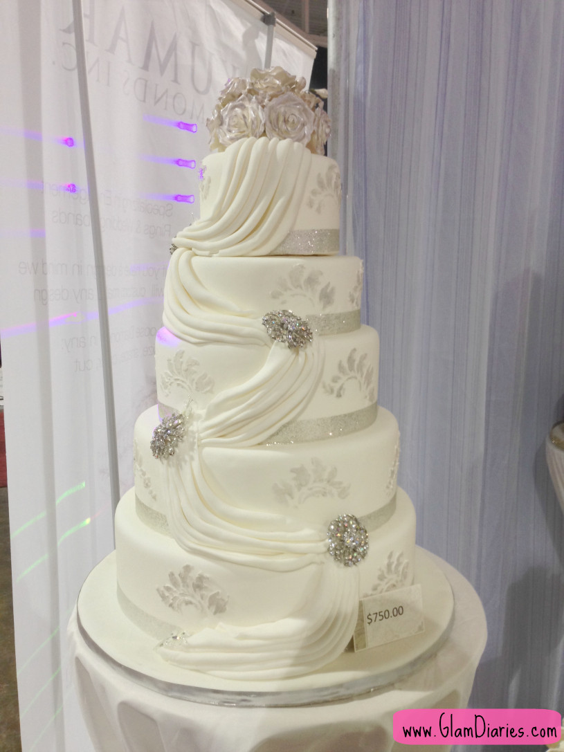 Elegant White Wedding Cakes
 Suhaag Indian Wedding Exhibition Show 2013 and