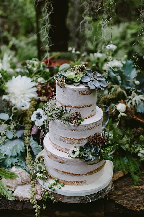 Enchanted Wedding Cakes
 An Elegant Enchanted Forest Wedding Theme Palette