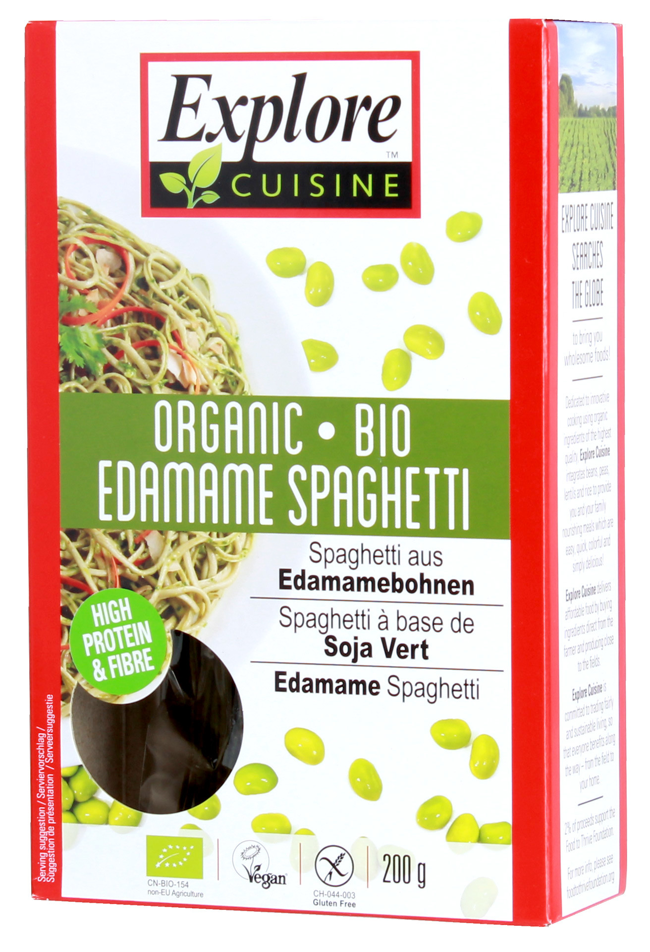 Explore Asian Organic Edamame Spaghetti
 Explore Asian Edamame Spaghetti Nudeln Bio 200g